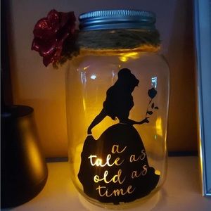 COPY - Tea light candle/ Belle/ Beauty and the beast/ mason jar